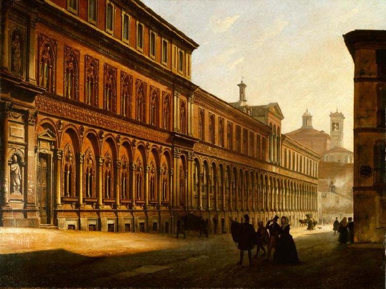 Luigi Premazzi Veduta dell Ospedale Maggiore di Milano Germany oil painting art